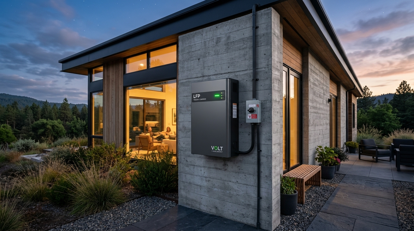 Residential LFP Home Battery Installed with Compliant Safety Setbacks