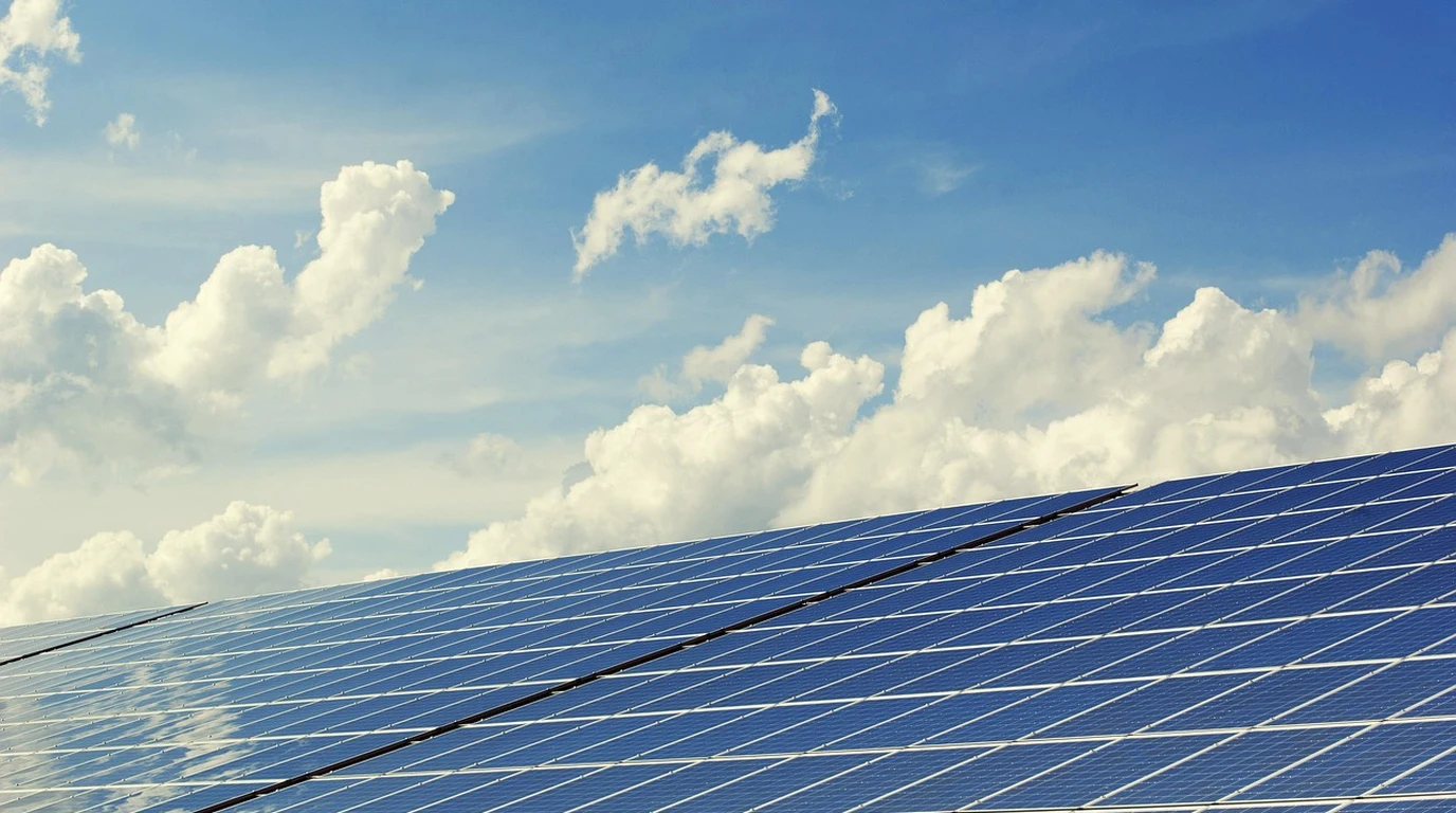 Bifacial Solar Panels Installed on Standing Seam Metal Roof Clean Energy