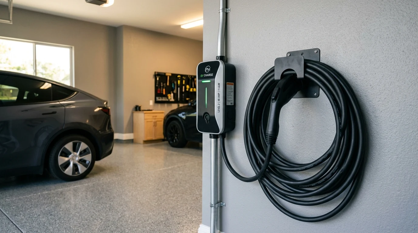 EV Charging Cable Length Voltage Drop Wire Sizing Hardwire Conduit