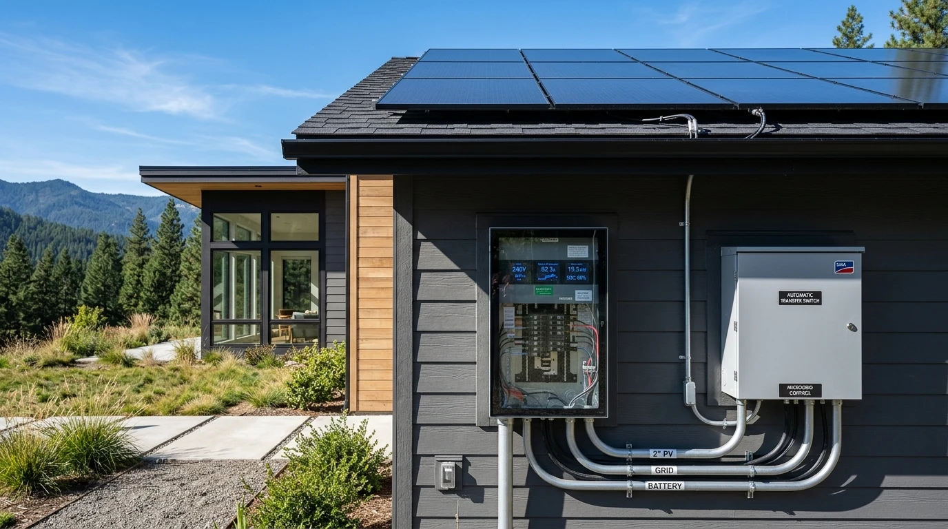 Solar Microgrid Black Start Outage Inrush Current Transfer Switch